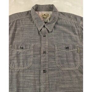 Woolrich Men's XL Dark‎ Grey Short Sleeve Button Up Shirt